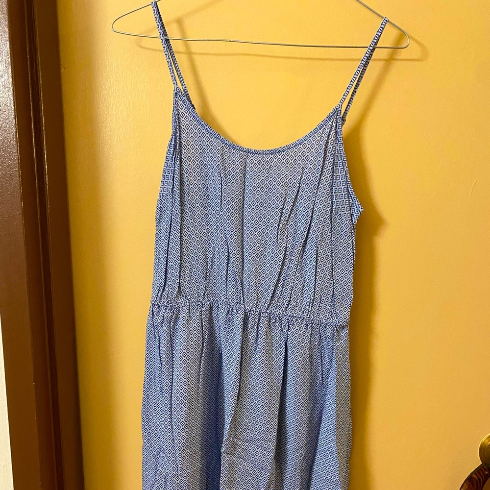 Geometric print Elastic Waist Sundress